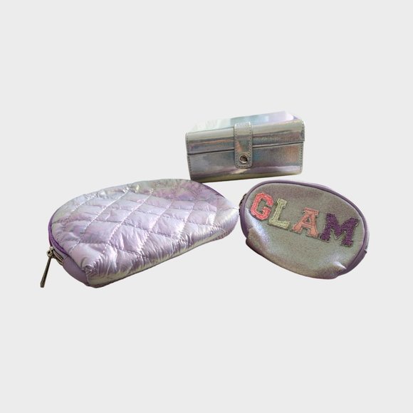 Iridescent Glam Pouches and Jewelry Box Set - 3 pcs - Picture 3 of 13